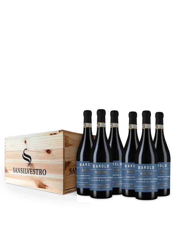 Offre caisse bois 6 bouteilles Barolo Riserva 2016