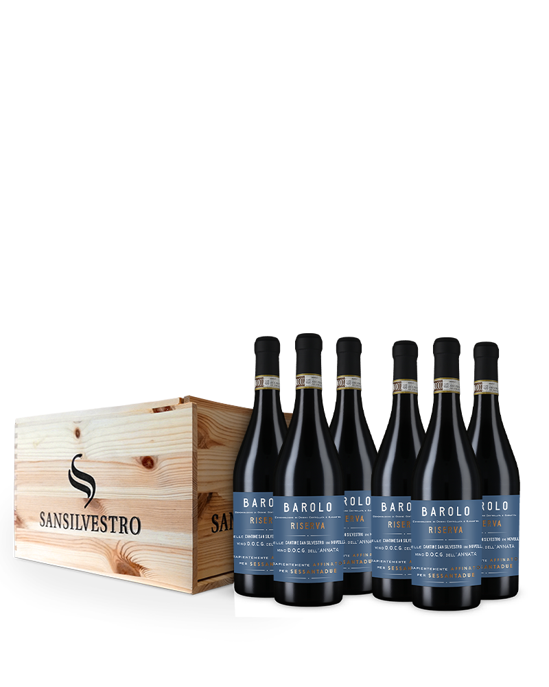 Offre caisse bois 6 bouteilles Barolo Riserva 2016