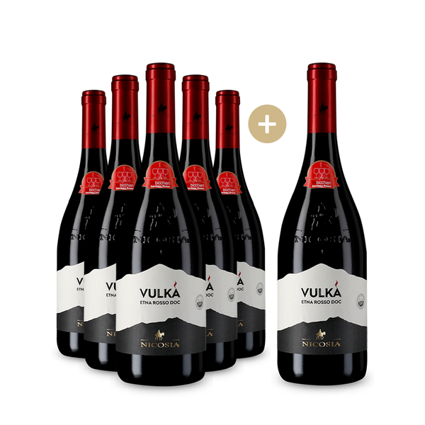 Offre 5+1 bouteilles Nicosia Etna Rosso Vulkà 2020