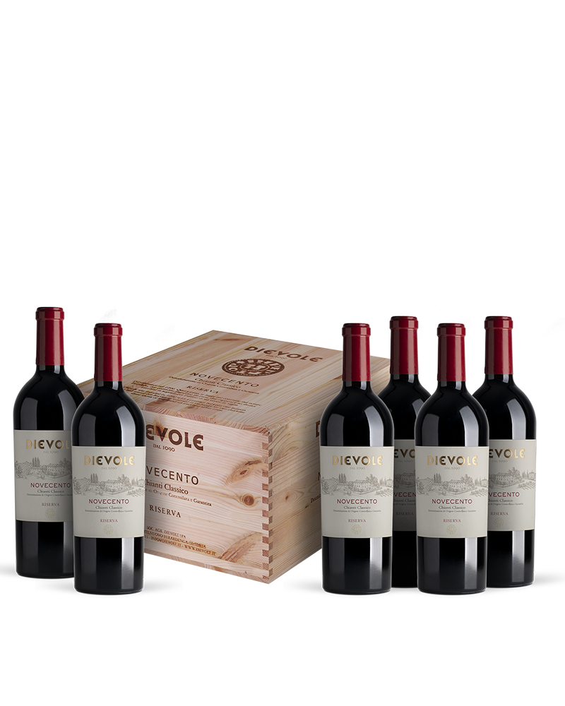 Dievole, Offre caisse bois 6 bouteilles Chianti Classico Riserva Novecento