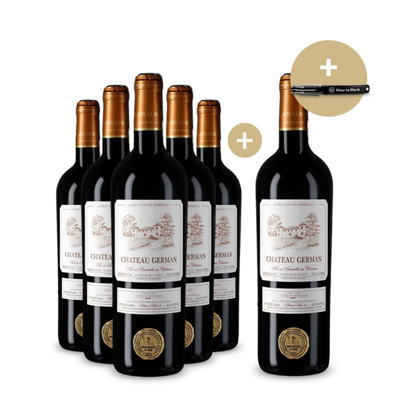 5+1 bouteilles Castillon Côtes de Bordeaux 2020 + Couteau de sommelier