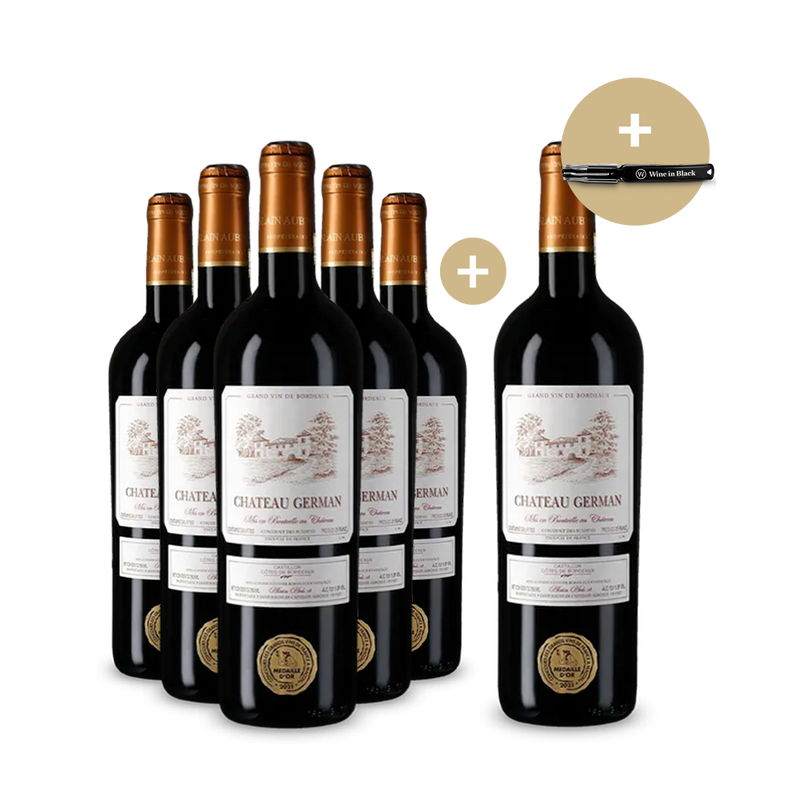 5+1 bouteilles Castillon Côtes de Bordeaux 2020 + Couteau de sommelier