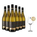 6x Lebenswerk Pinot Gris Réserve sec 2025+2 verres à vin
